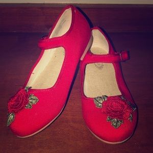 JOYFOLIE Lola Mary Jane, Size 3 youth - Red